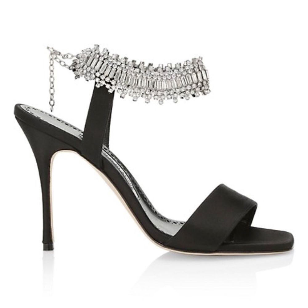 Manolo Blahnik Parinasan 105 Embellished Sandals size 35